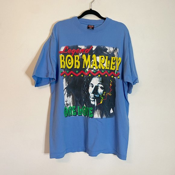 Vintage Other - 90s Y2K Griffin Activewear Hip Hop Tee Bob Marley One Love Graphic 2XL Blue